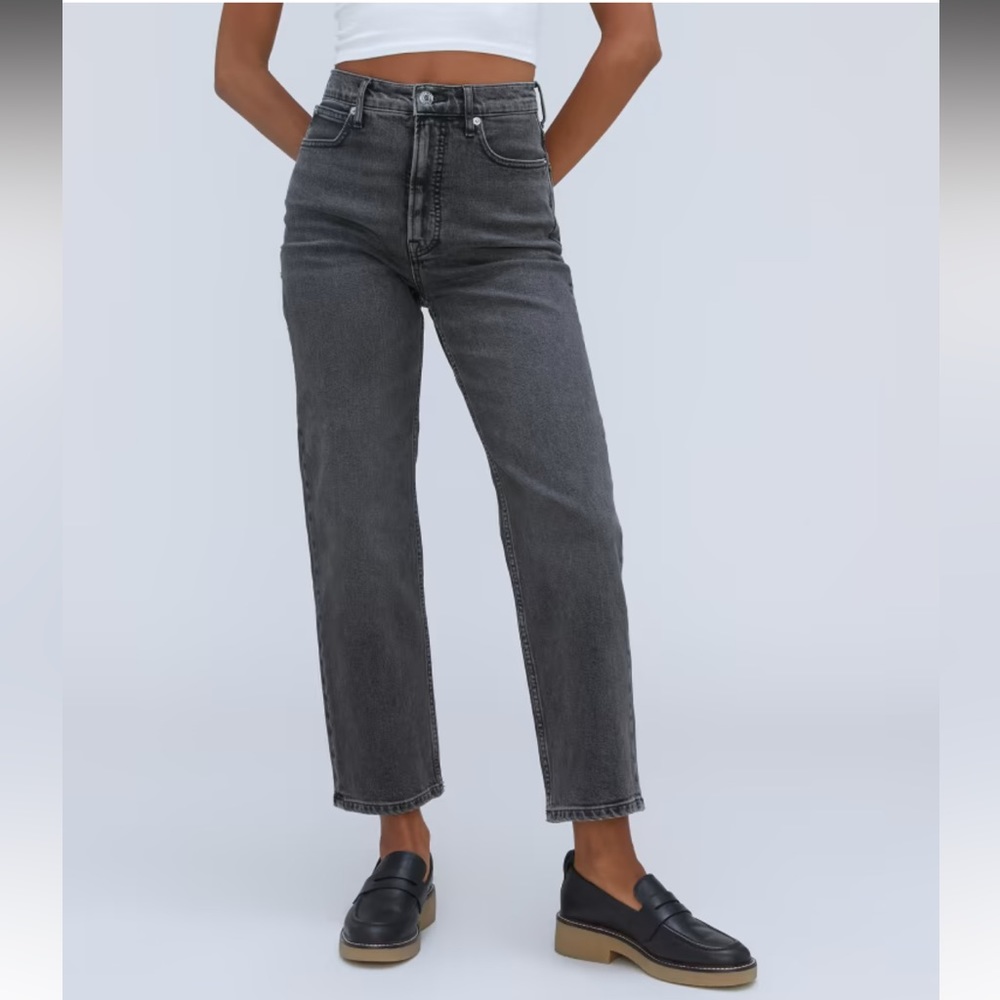 Everlane Women's Straight Leg Jeans - Dark Gray